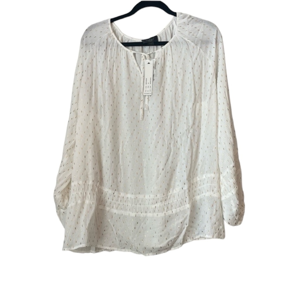 Belldini White & Gold Boho Top | 1X NWT